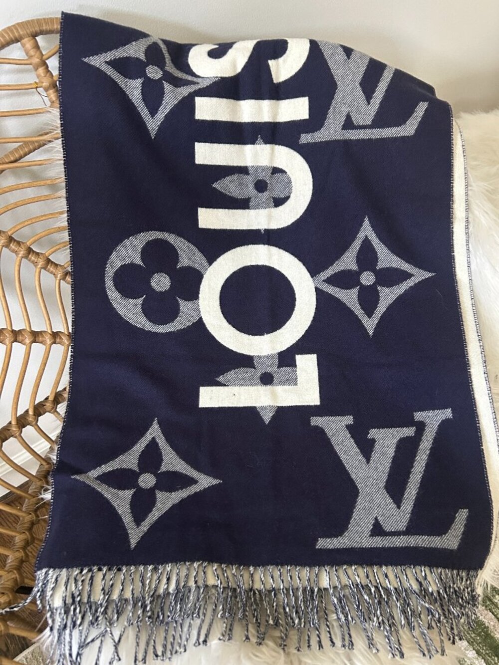 Louis Vuitton Monogram Capital Scarf Cashmere & Wool
